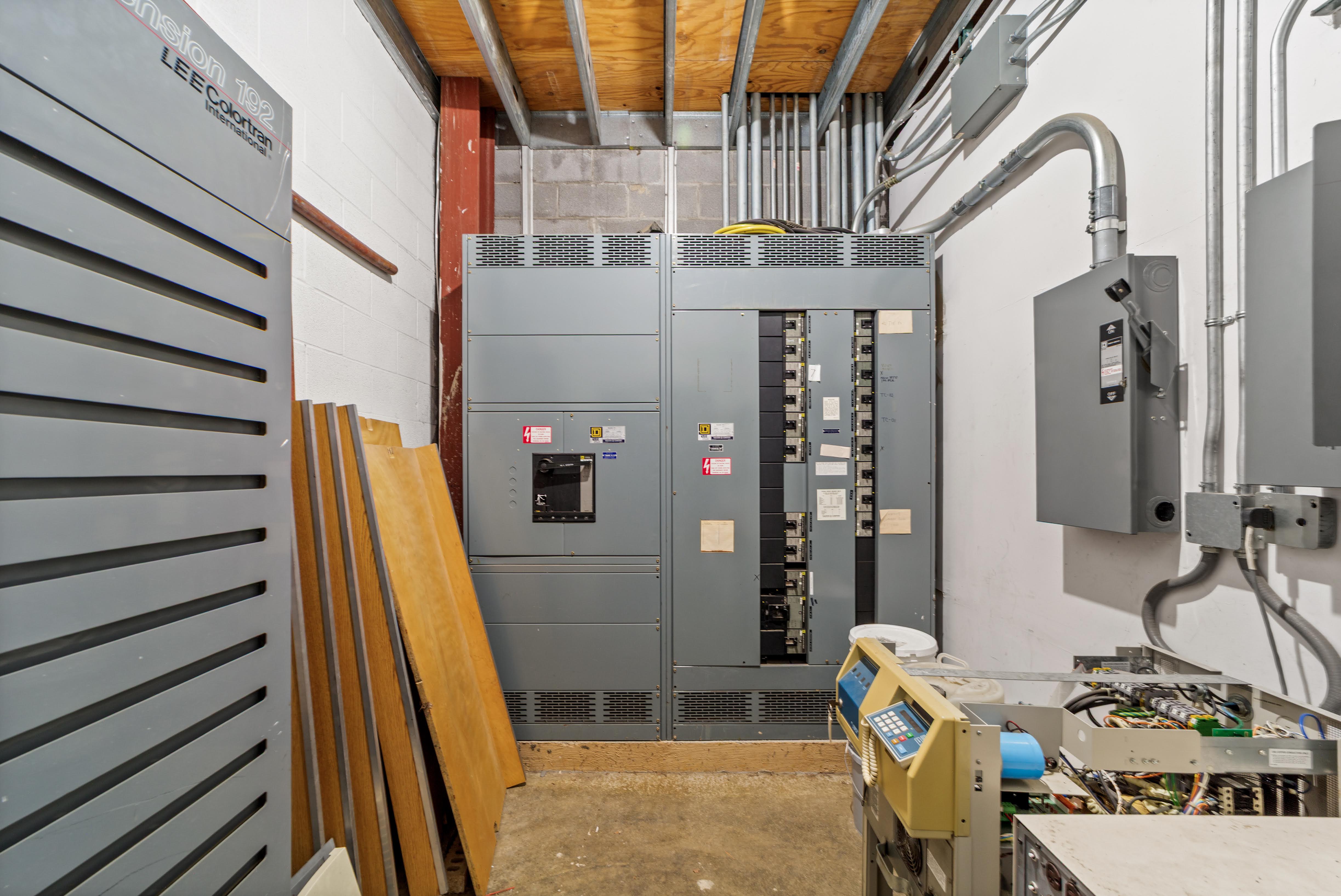 Utility room with electrical equipment