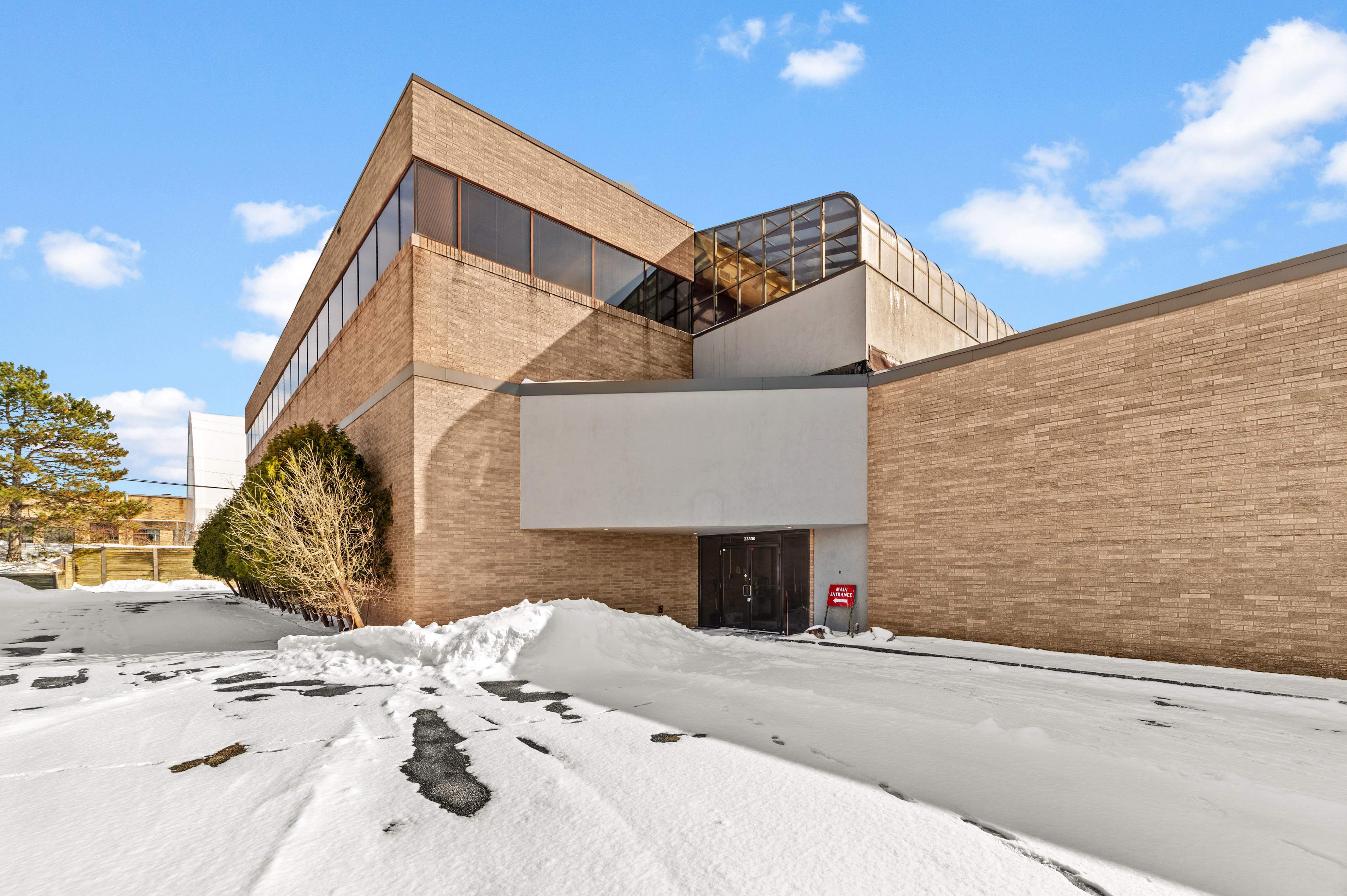 Commercial building main entrance
